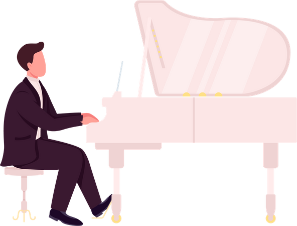 Piano Spieler  Illustration