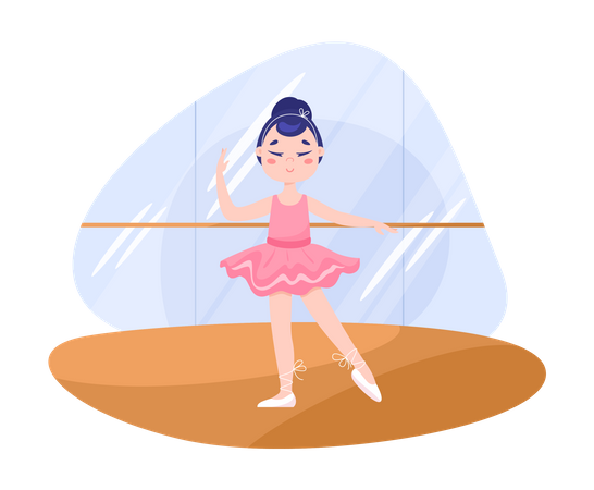 Kleine Ballerina tanzt  Illustration