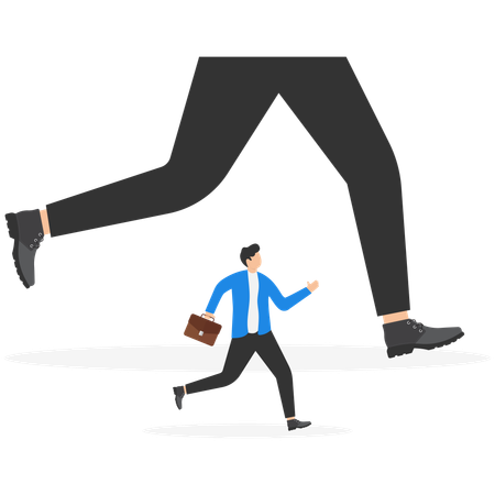 Kleine und mittlere Unternehmen liefern sich im Wettlauf mit Großkonzernen einen Wettstreit.  Illustration