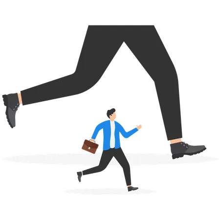 Kleine und mittlere Unternehmen liefern sich im Wettlauf mit Großkonzernen einen Wettstreit.  Illustration