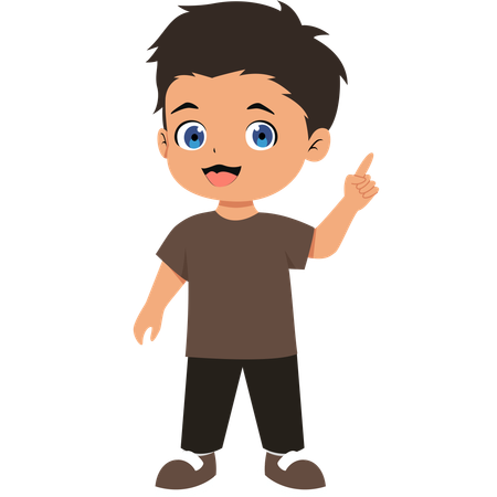 Kleiner Junge bekommt Idee  Illustration