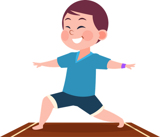 Kleines Kind in Yoga-Posen  Illustration