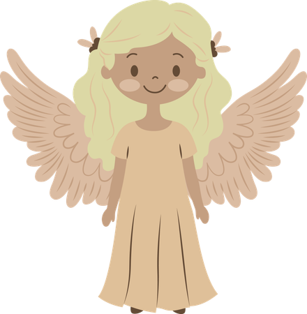 Kleines Mädchen, Fee, Engel  Illustration