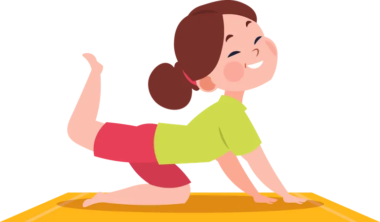 Kleines Mädchen beim Yoga  Illustration