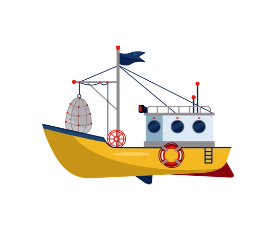 Kleines Marineschiff  Illustration