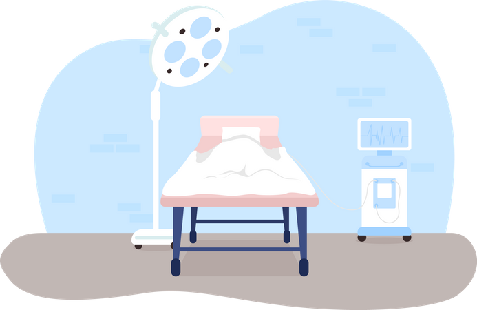 Klinikbett  Illustration