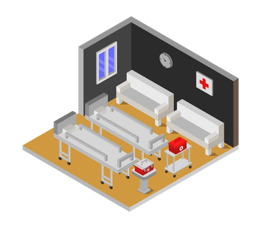 Klinikzimmer  Illustration