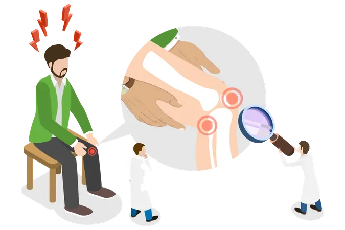 Knee Injury or Joint Inflammation  Illustration