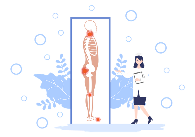 Knochengesundheits-Check  Illustration