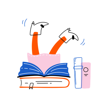 Knowledge book  Illustration