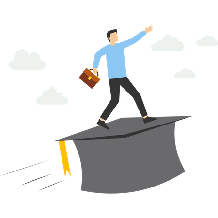 Knowledge for career growth path  일러스트레이션