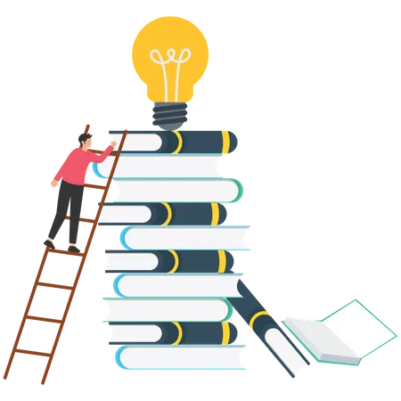 Knowledge to achieve success  Illustration