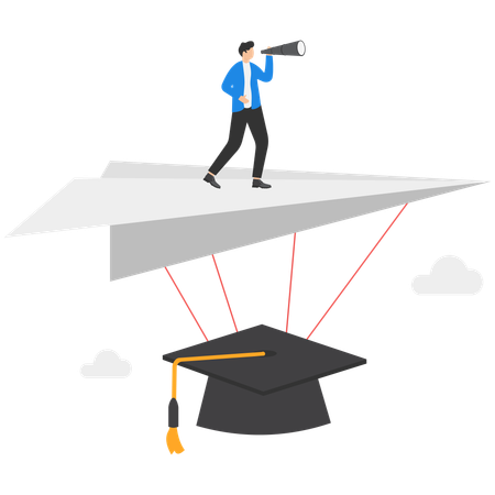 Knowledge to growth career path  イラスト