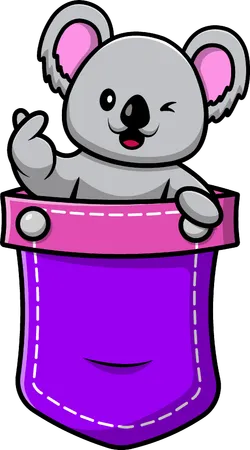 Koala en el bolsillo  Ilustración