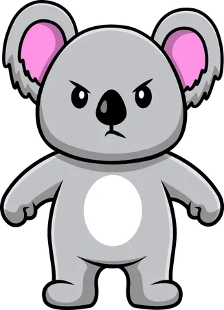 Koala enojado  Ilustración