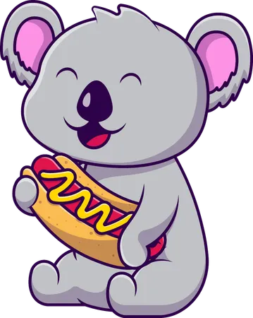 Koala-Umarmungs-Hotdog  Illustration