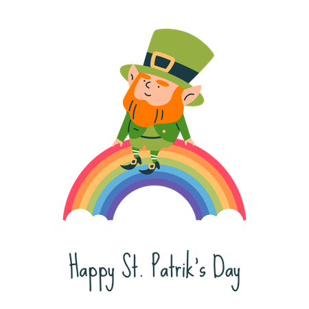 Leprechaun-Flyer zum St. Patrick's Day  Illustration