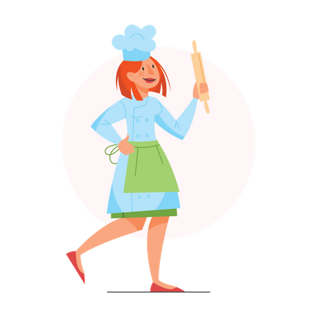 Köchin  Illustration