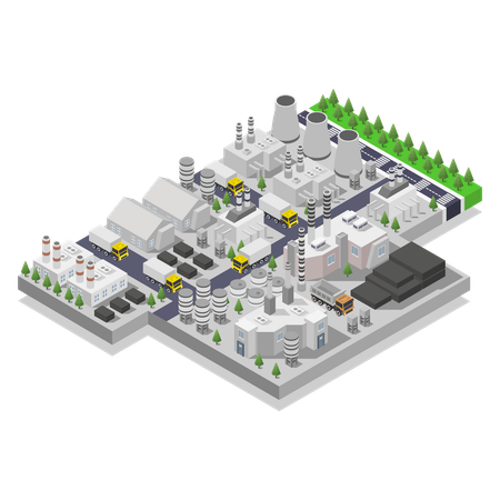 Kohleindustrie  Illustration