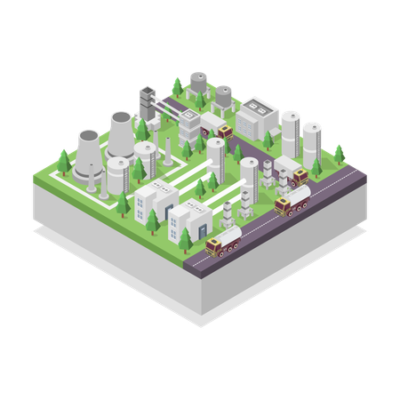 Speicherung von Kohlenstoffabscheidung und -speicherung  Illustration