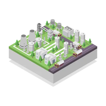 Speicherung von Kohlenstoffabscheidung und -speicherung  Illustration