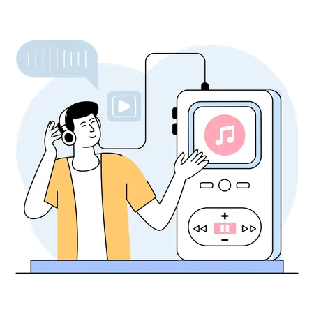 Kombination von immersiven Audioinhalten mit aktiver Einbindung der Zuhörer  Illustration