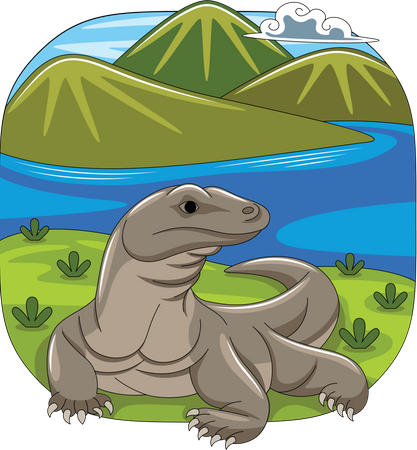 Komodo Island  Illustration