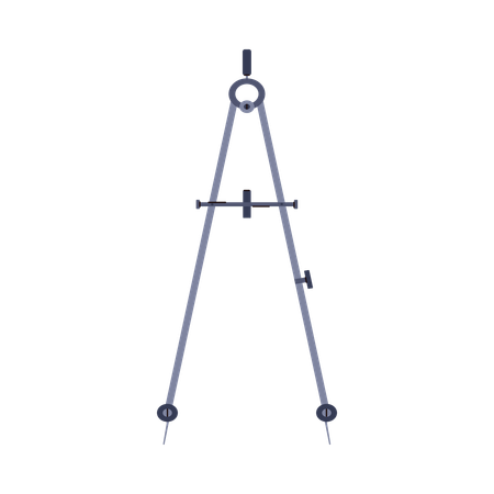 Kompass Mathematiker und geometrisches Werkzeug zum Messen oder Zeichnen  Illustration