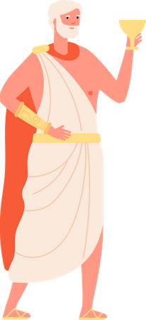 König des antiken Roms  Illustration