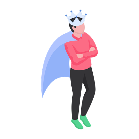 König Person  Illustration
