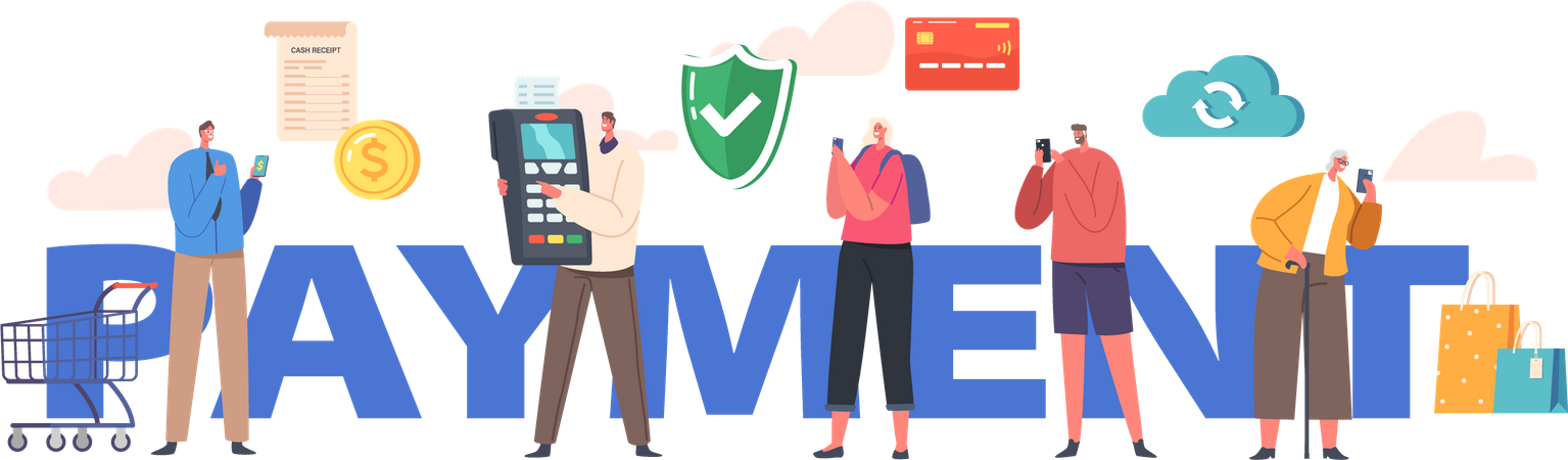 Kontaktlose Zahlungstechnologie  Illustration