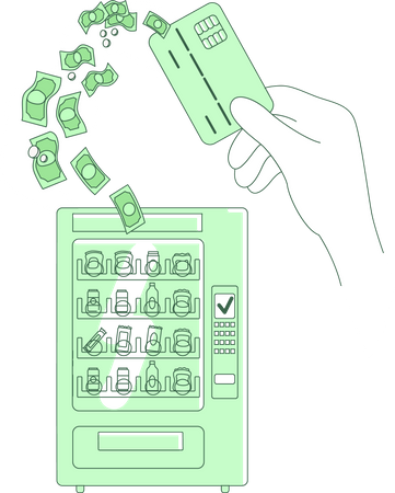 Kontaktloses Micropayment  Illustration