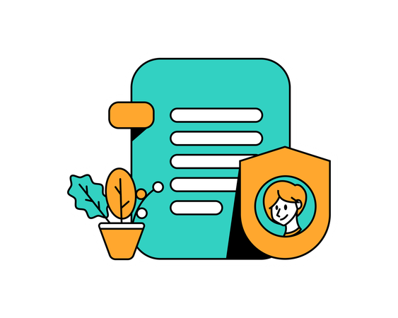 Konto Privatsphäre  Illustration