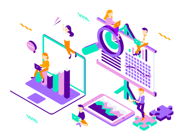 Konzept der Datenanalyse  Illustration