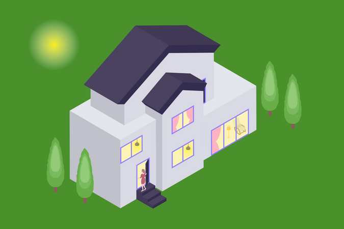 Konzept des Smart House  Illustration