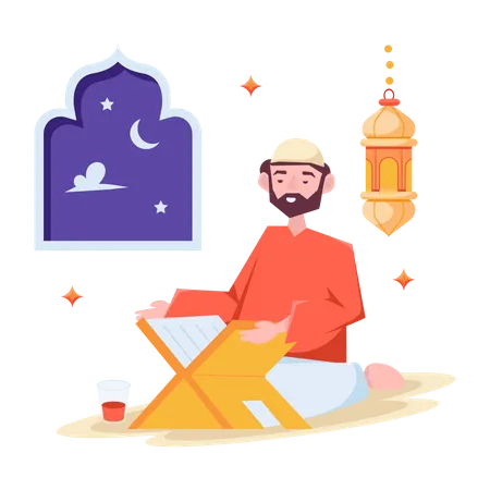 Koran lesen  Illustration