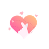 finger heart illustration free download