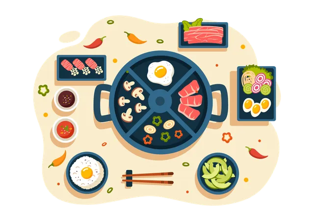 Korean Food  Illustration