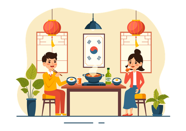Korean Food  Ilustración