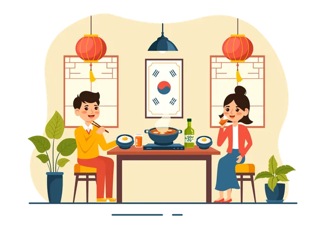 Korean Food  Illustration
