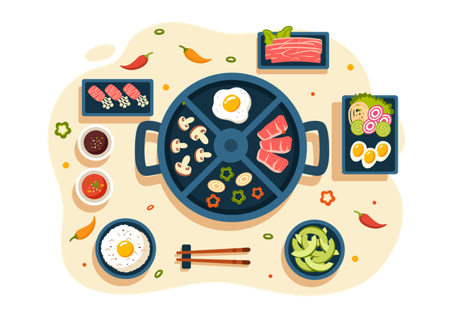 Korean Food  Illustration