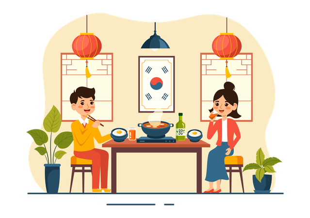 Korean Food  Illustration