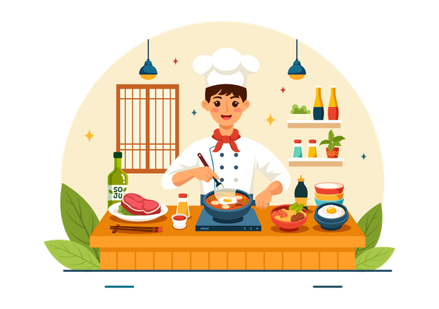 Korean Food  Illustration