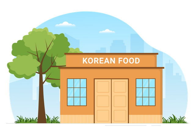 Korean food restaurant  Illustration