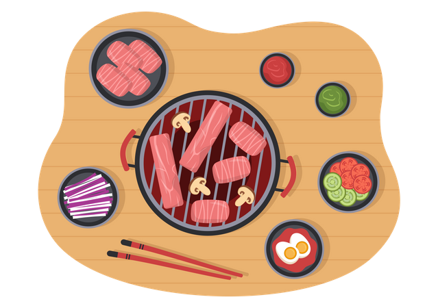 Korean hot bowl  Illustration