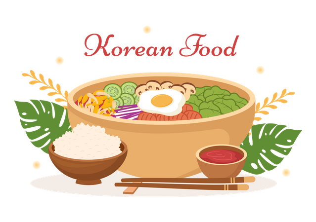 Korean meal bowl  Illustration