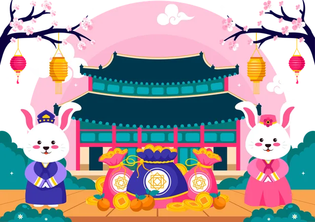 Korean new year  Illustration