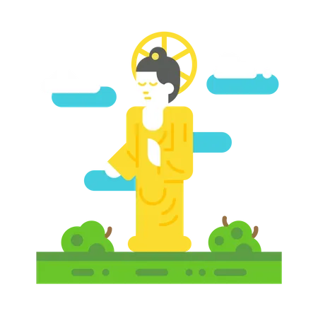 Koreanische Buddha-Statue  Illustration