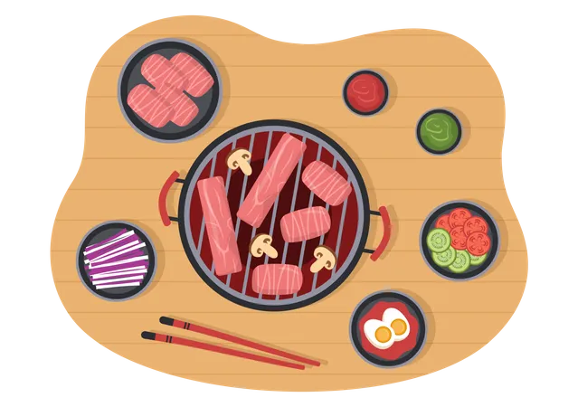 Koreanische Hot Bowl  Illustration