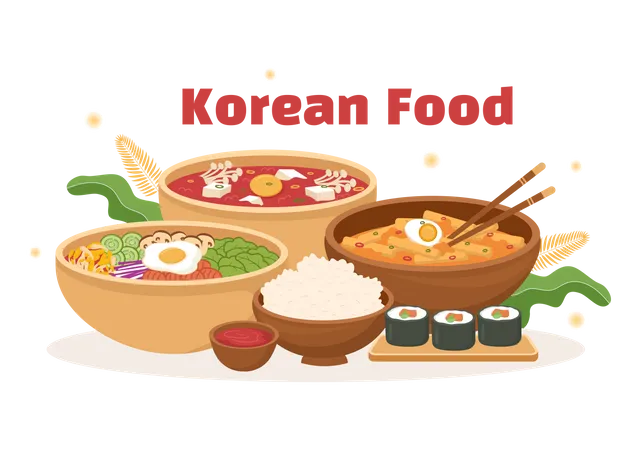 Koreanisches Essen  Illustration